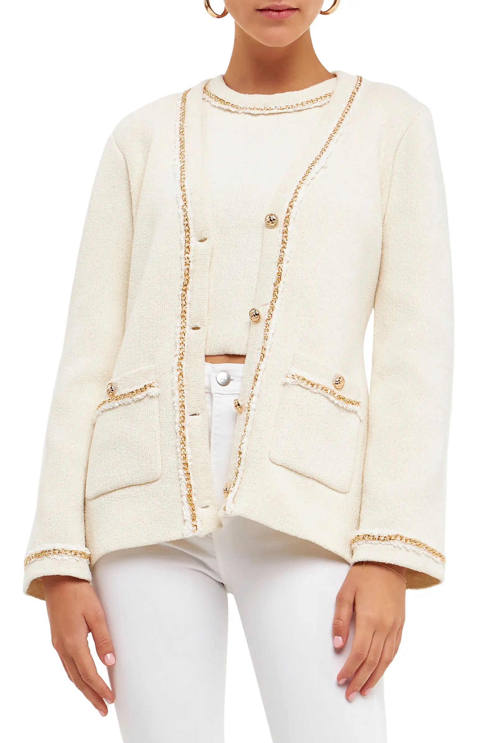 Trim Detail Cardigan | Nordstrom