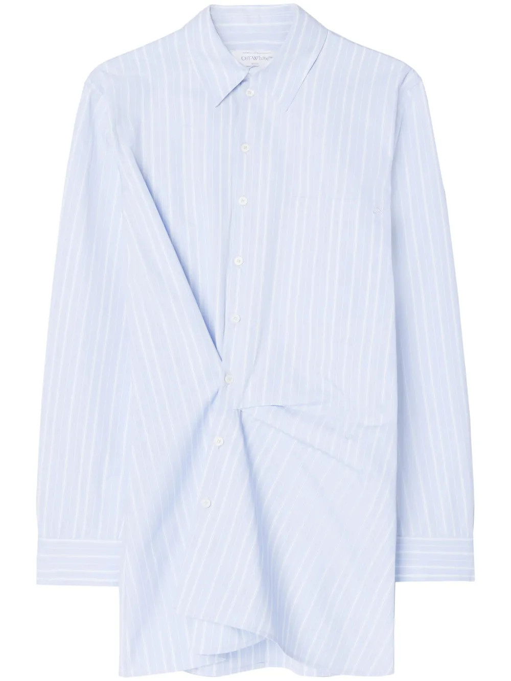 Off-White Striped cotton-poplin Shirtdress - Farfetch | Farfetch Global