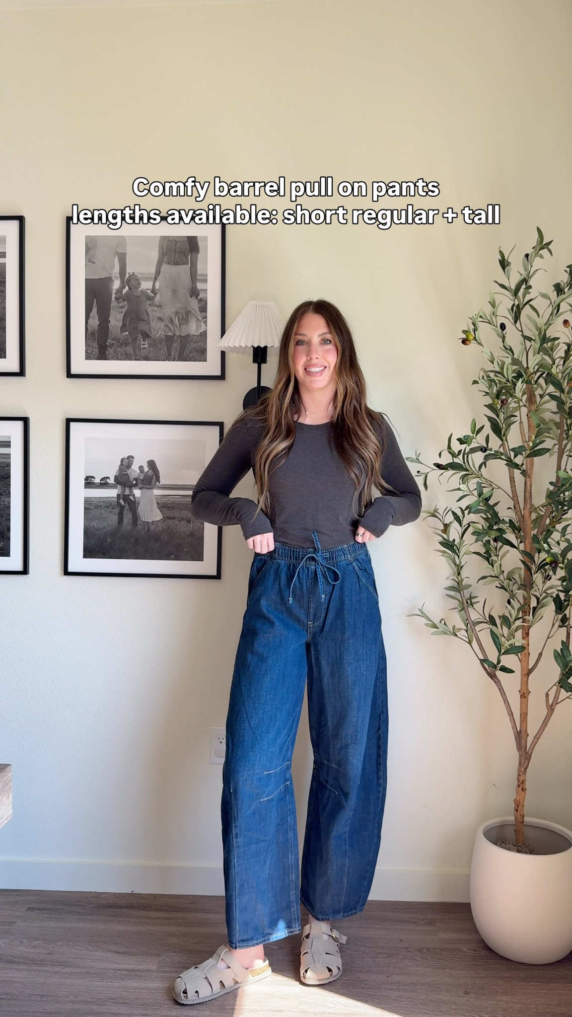 Wearing a small tall in the barrel pull on jeans 

#LTKSeasonal #LTKTall