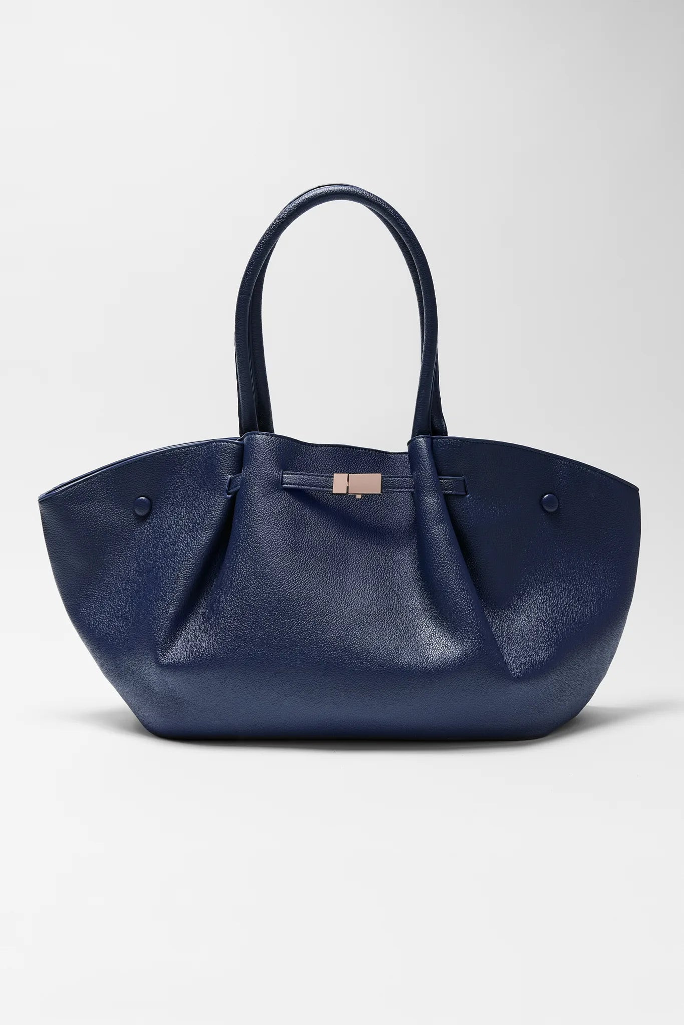 Kyra Navy Faux Leather Bag | Avara