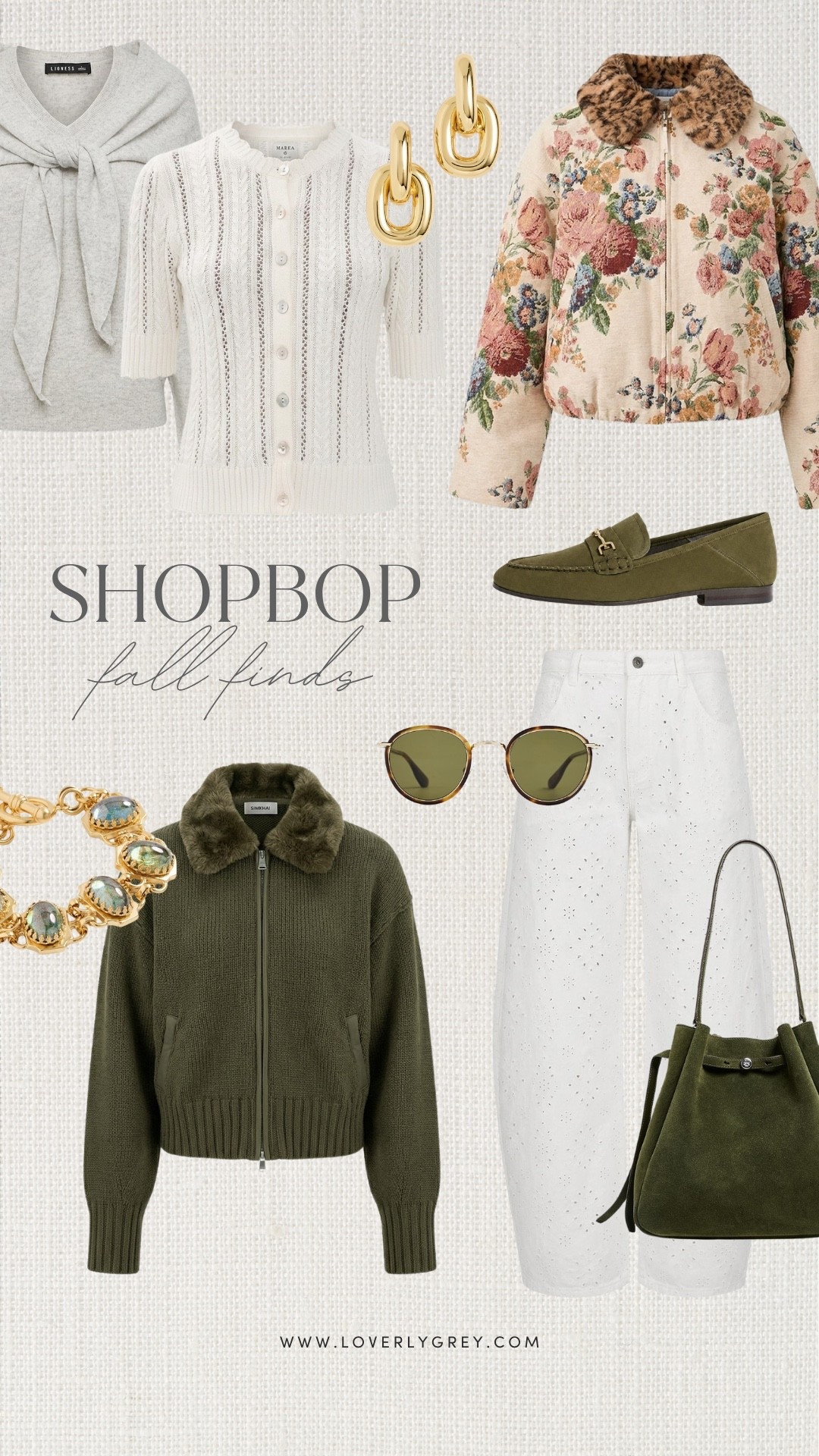 This color palette has me so ready for fall! The olive green, ivory and floral details make these Shopbop fall fashion finds feel fresh while still being so easy to mix into an everyday wardrobe. I especially love the statement jacket, green loafers and cozy knit because they’re the kind of fall wardrobe staples that instantly make an outfit more interesting.

#LTKSeasonal #LTKmomlife