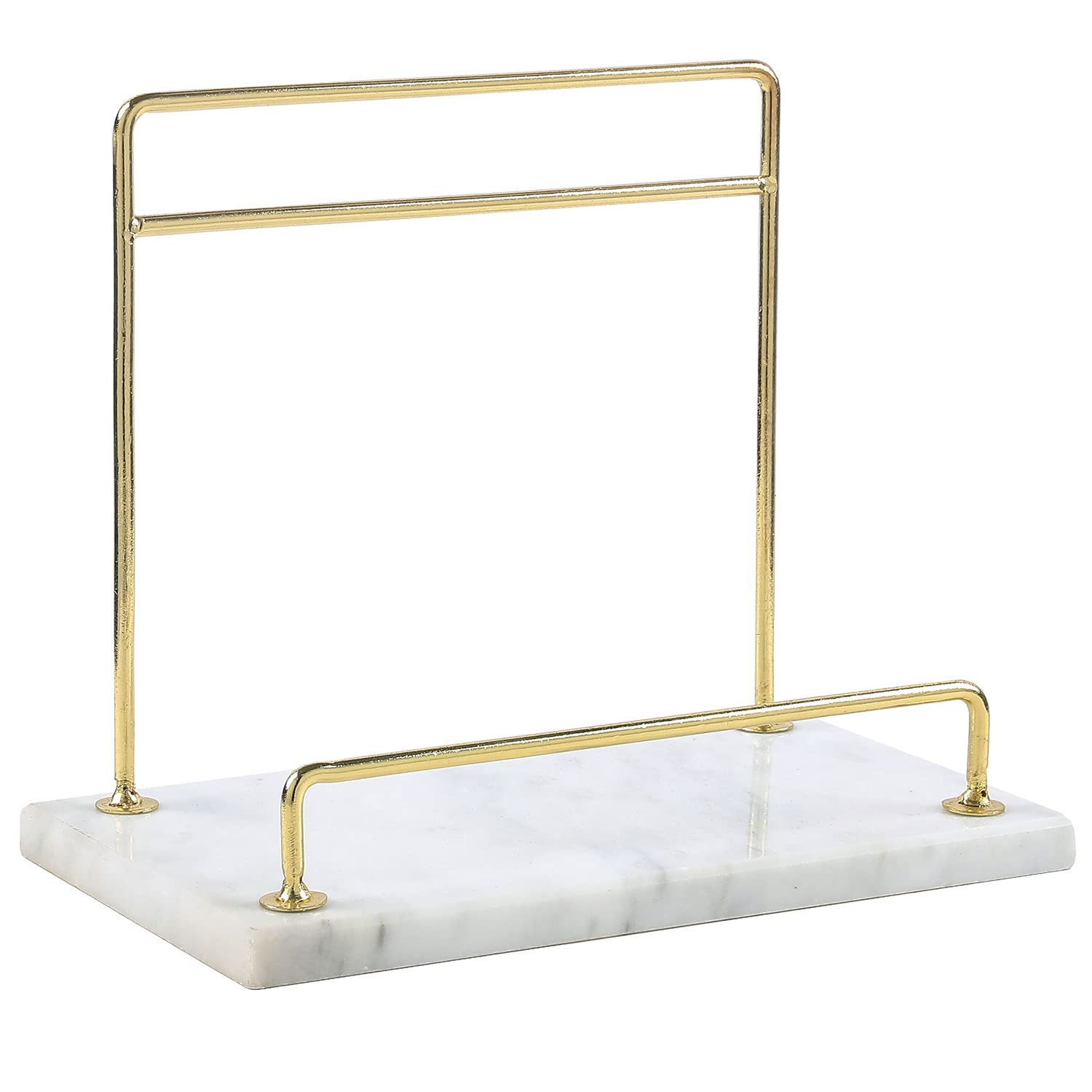 MyGift Modern Marble Cookbook Stand, Kitchen Countertop Recipe Holder Stand with Brass Tone Metal... | Amazon (US)