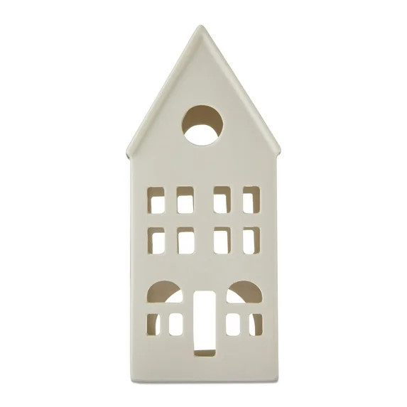Ceramic Tall Decorative House Christmas Tabletop Decoration, White, 8", by My Texas House - Walma... | Walmart (US)