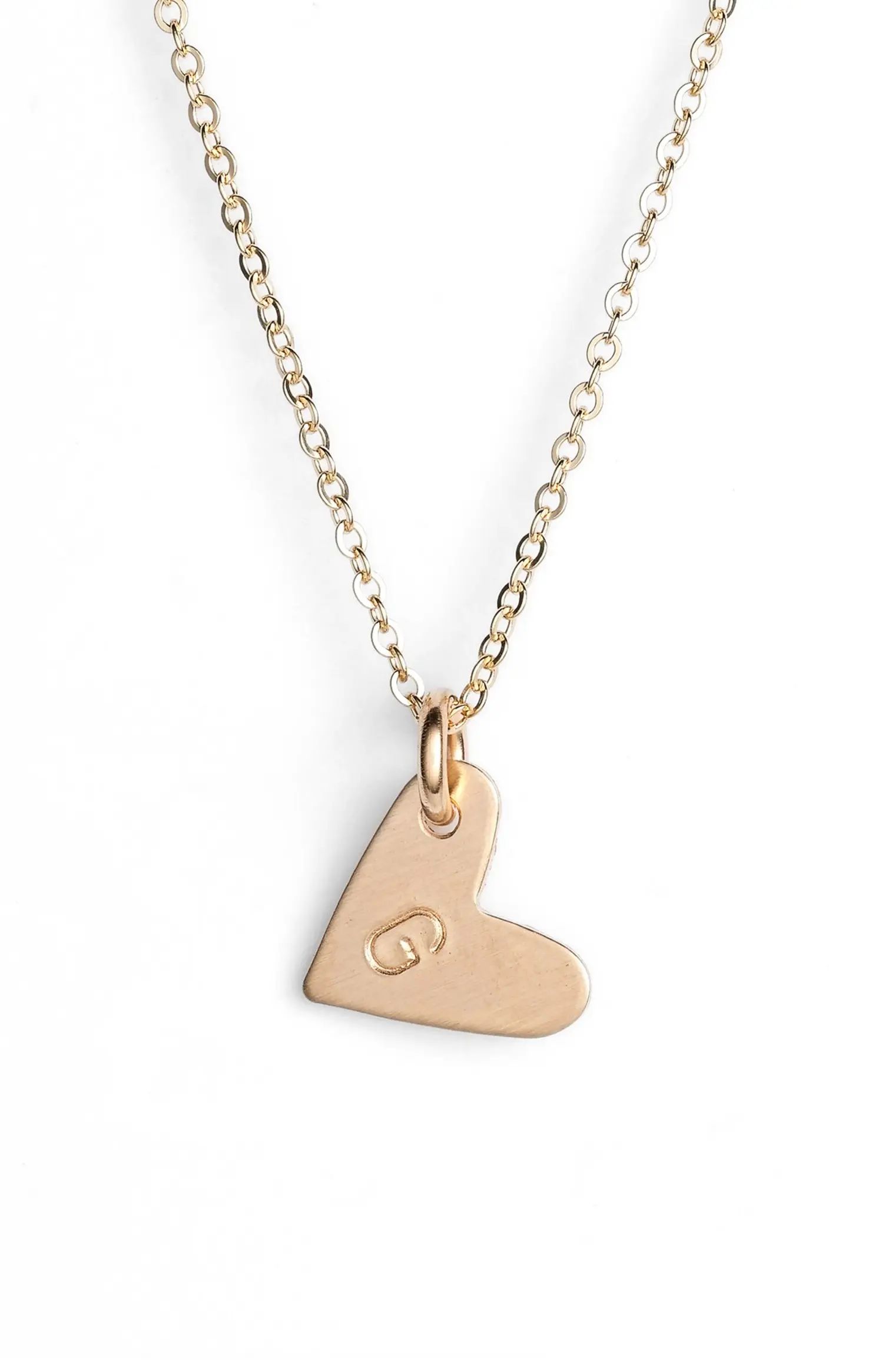 14k-Gold Fill Initial Mini Heart Pendant Necklace | Nordstrom