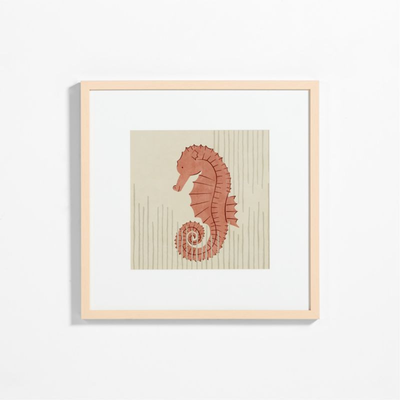 Seahorse Framed Wall Art Print + Reviews | Crate & Kids | Crate & Barrel