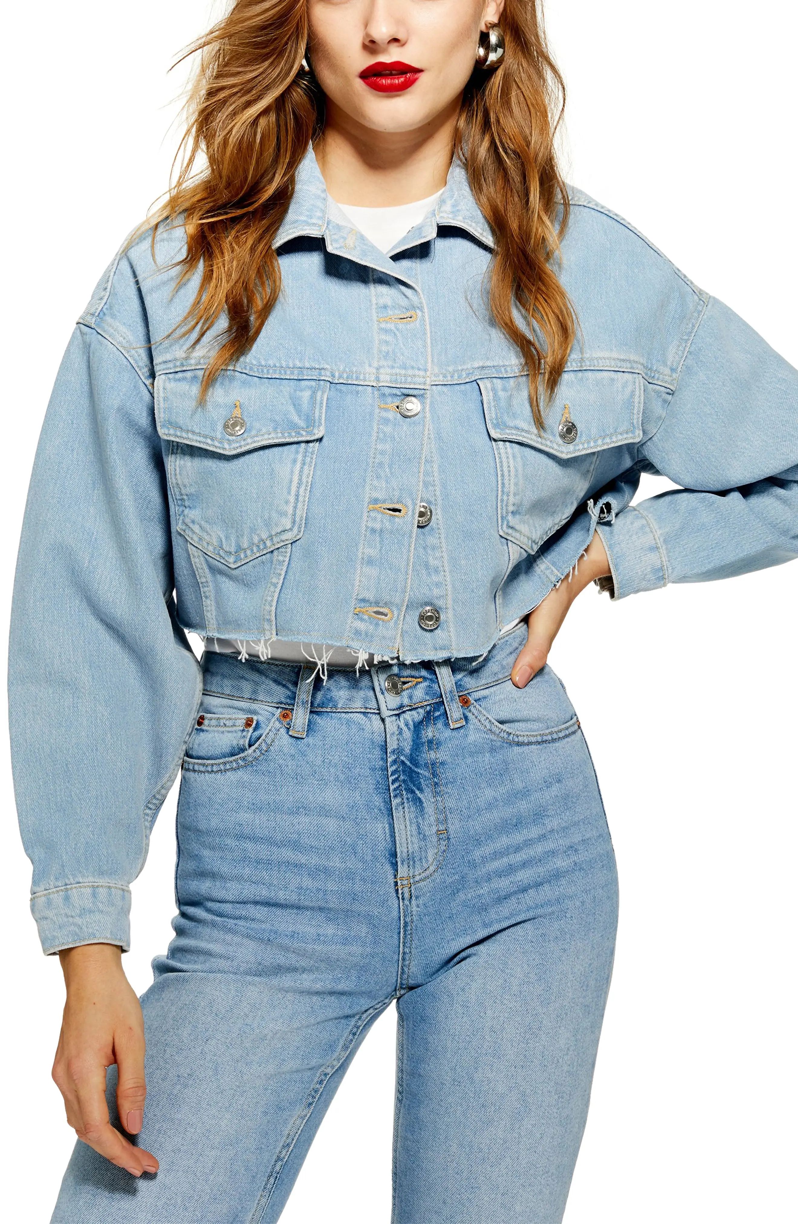 Women's Topshop Crop Denim Jacket | Nordstrom