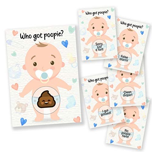 Party Hearty Baby Shower Games 33 Raffle Cards, Poopie Emoji Scratch Off Lottery Tickets, 3 Winners  | Amazon (US)