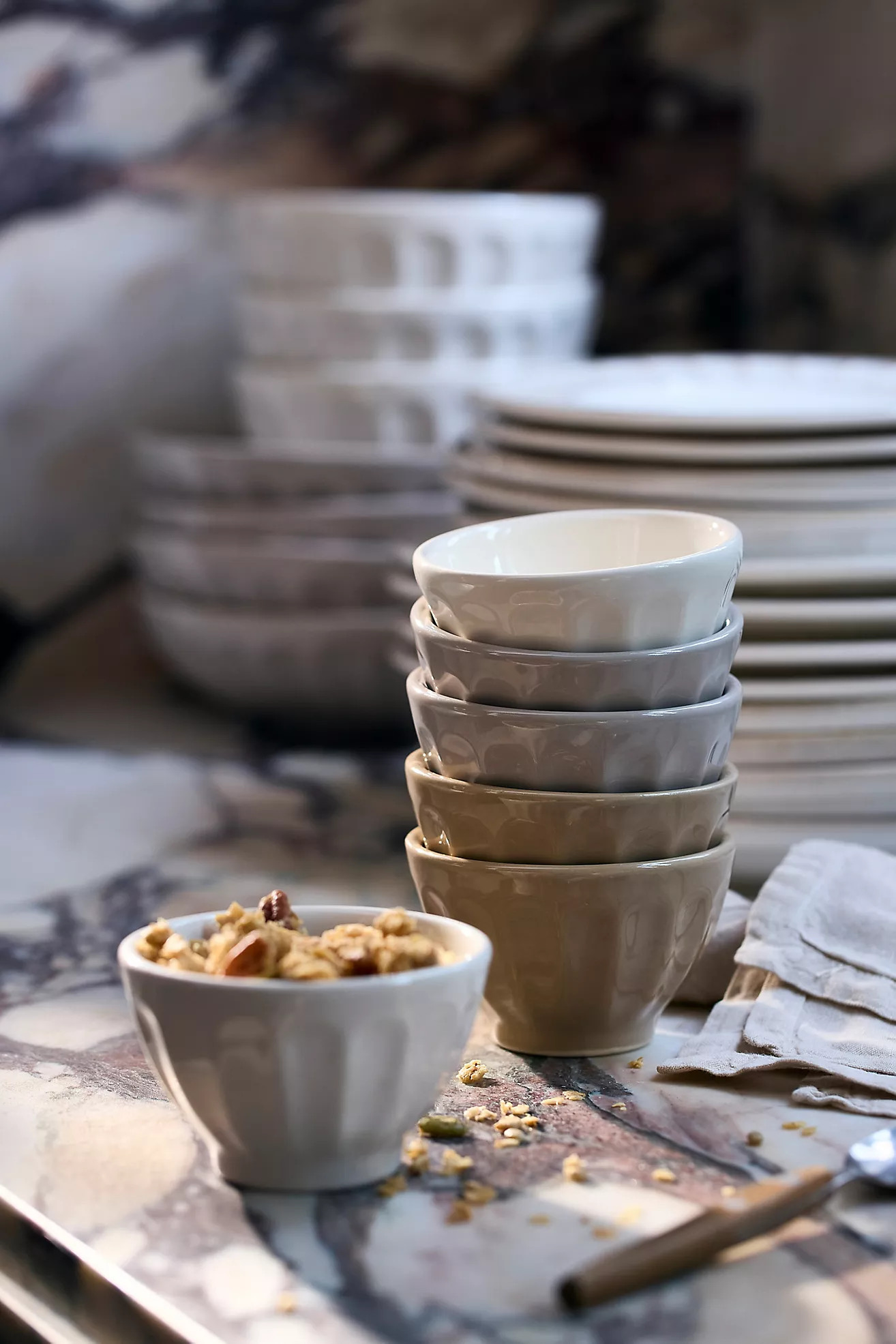 The Latte Stoneware Nut Bowls, Assorted Set of 6: Amelie Edition | Anthropologie (US)
