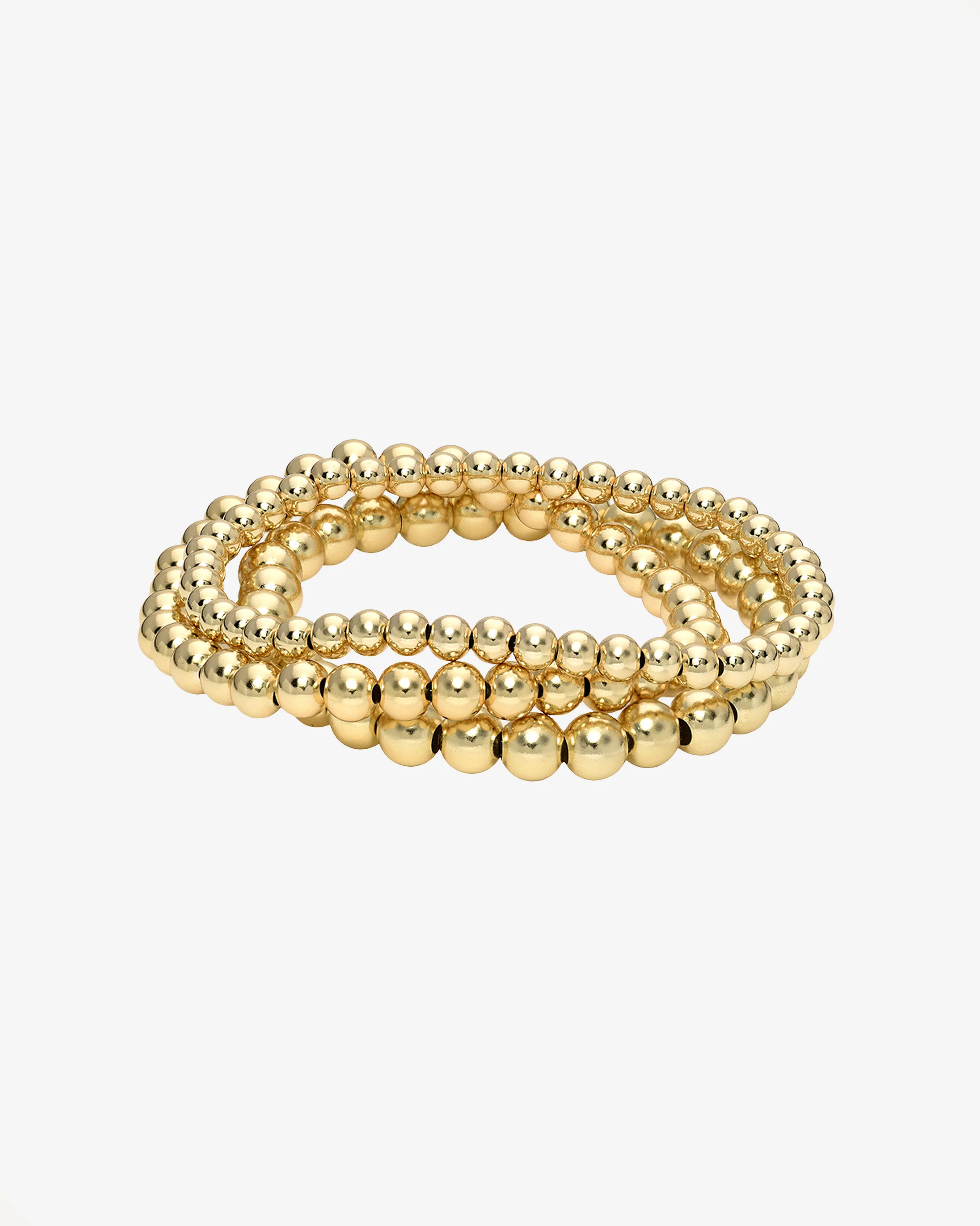 Gold Bead Bracelet Stack | Zoe Lev Jewelry