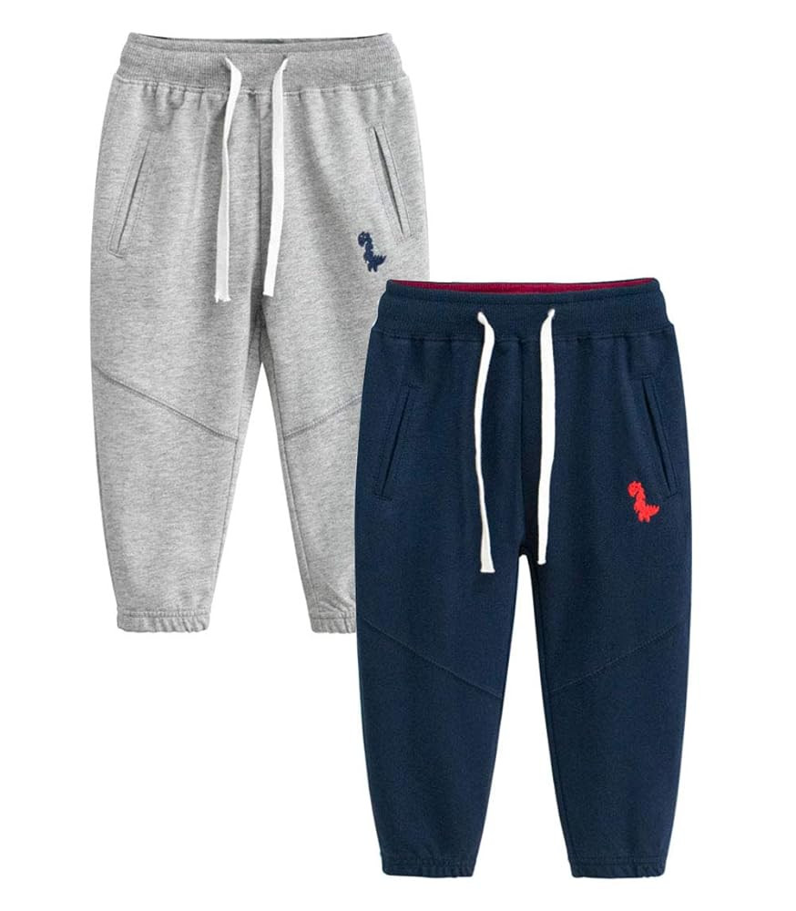 FVZKAR Toddler Boys Jogger Pants Dinosaur Splice Drawstring Elastic Sweatpants 2-Pack | Amazon (CA)