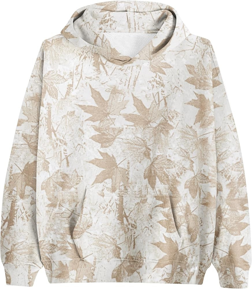 Camo Hoodie For Women Oversized Long Sleeve Drop Shoulder Fleece Hooded Sweatshirt Pullover With ... | Amazon (US)