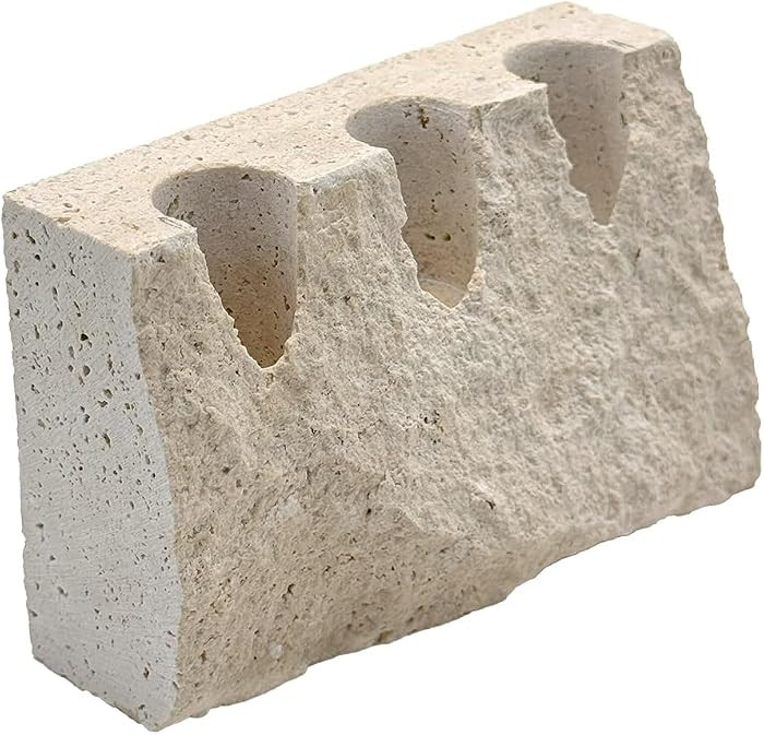 Portavelas cónicos de mármol de travertino real, se adaptan a velas de 0.8 pulgadas de grosor, ... | Amazon (US)