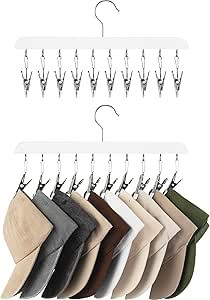 StorageWorks Hat Organizer, Hat Storage for Closet, Hat Racks for Baseball Caps, Set of 2 Cap Org... | Amazon (US)