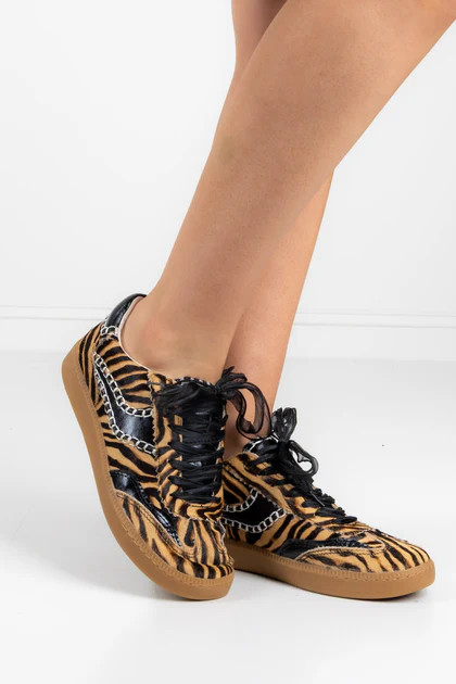 Dolce Vita Notice Tiger Calf Hair Sneakers | The Willow Tree