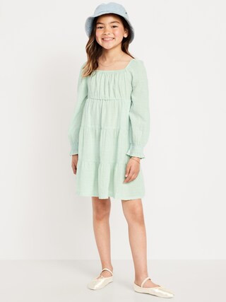 Long-Sleeve Fit and Flare Dress for Girls | Old Navy (US)