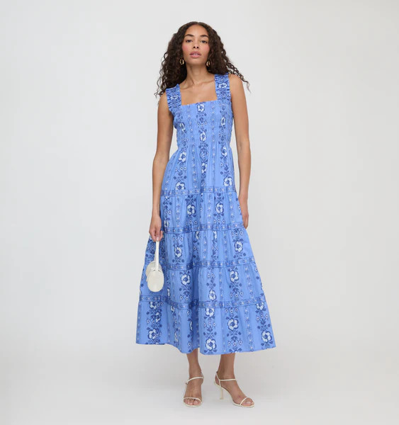 The Kimmy Nap Dress - Blue Arcadia Border | Hill House Home US