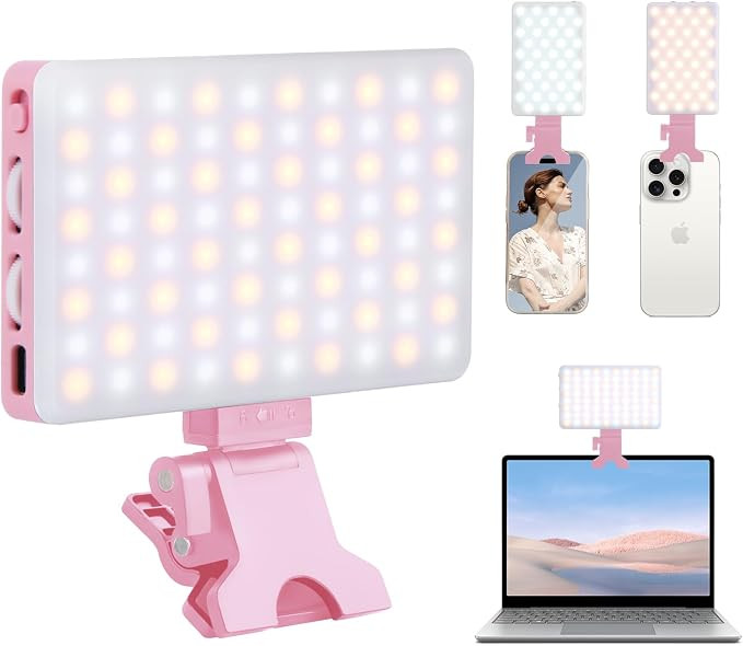 Inspack 80 LED Selfie Light for iPhone, Portable Phone Light Clip for Tiktok Video Recording, Zoo... | Amazon (US)