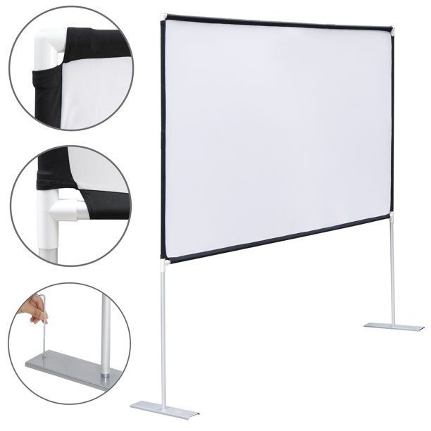 ZENY Projector Screen with Stand 100 inch 16:9 HD 4K Projections with Carry Bag Home Theater Cine... | Walmart (US)