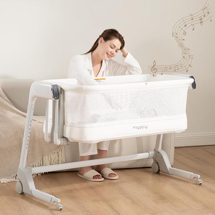 Maydolly Baby Bassinet, Smart Crib, Automatic Cry Detection and Response, Rocking Bassinet for Ba... | Amazon (US)