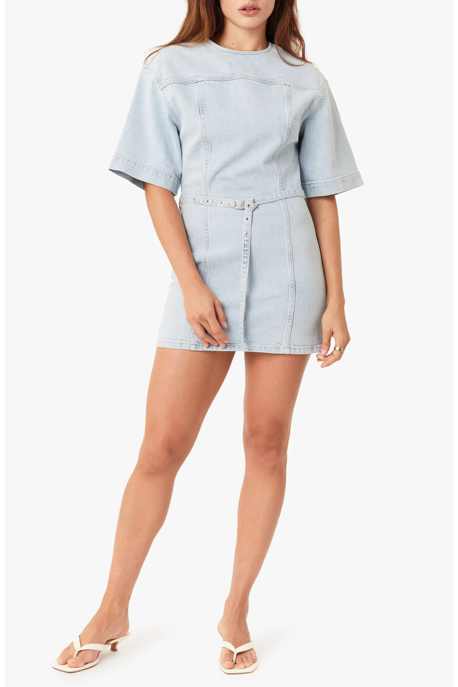 Belted Denim Minidress (Women) | Nordstromrack | Nordstrom Rack