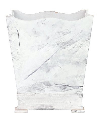 VIETRI Florentine Wooden Accessories Marble Wastebasket - Grey | Dillard's