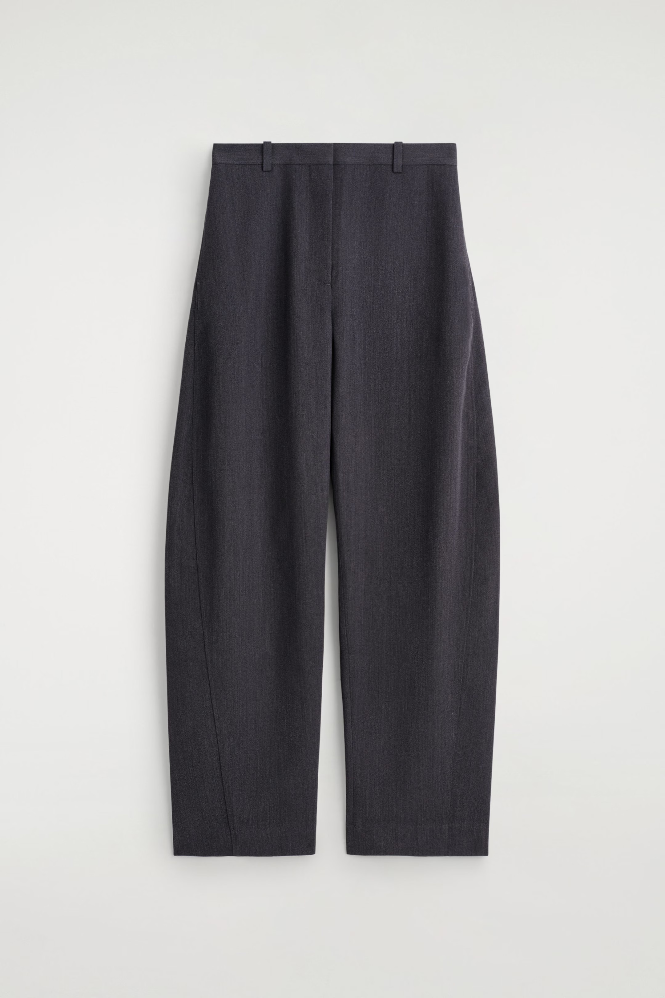 WOOL-BLEND BARREL-LEG TROUSERS - CHARCOAL | COS EE | COS (EU)