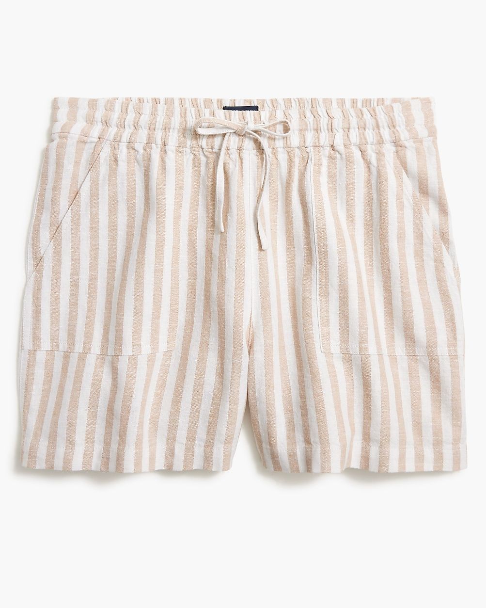 Striped linen-blend drawstring short | J.Crew Factory