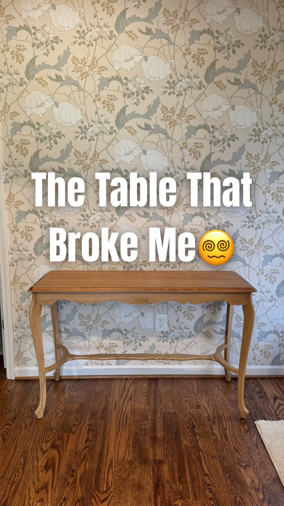 I lost sleep, brain cells, and probably a little dignity over this table.

Sanding? Useless. Stripper? Mid. Krud Kutter? Weirdly kind of helpful?? In the end, I finally got the top where I wanted it and painted the base to match. The client’s wallpaper dreams have been fulfilled and I’m off to take the world’s longest nap✌️

#furnitureflip #furnituremakeover #beforeandafter #diyfurniture #furniturerestoration 