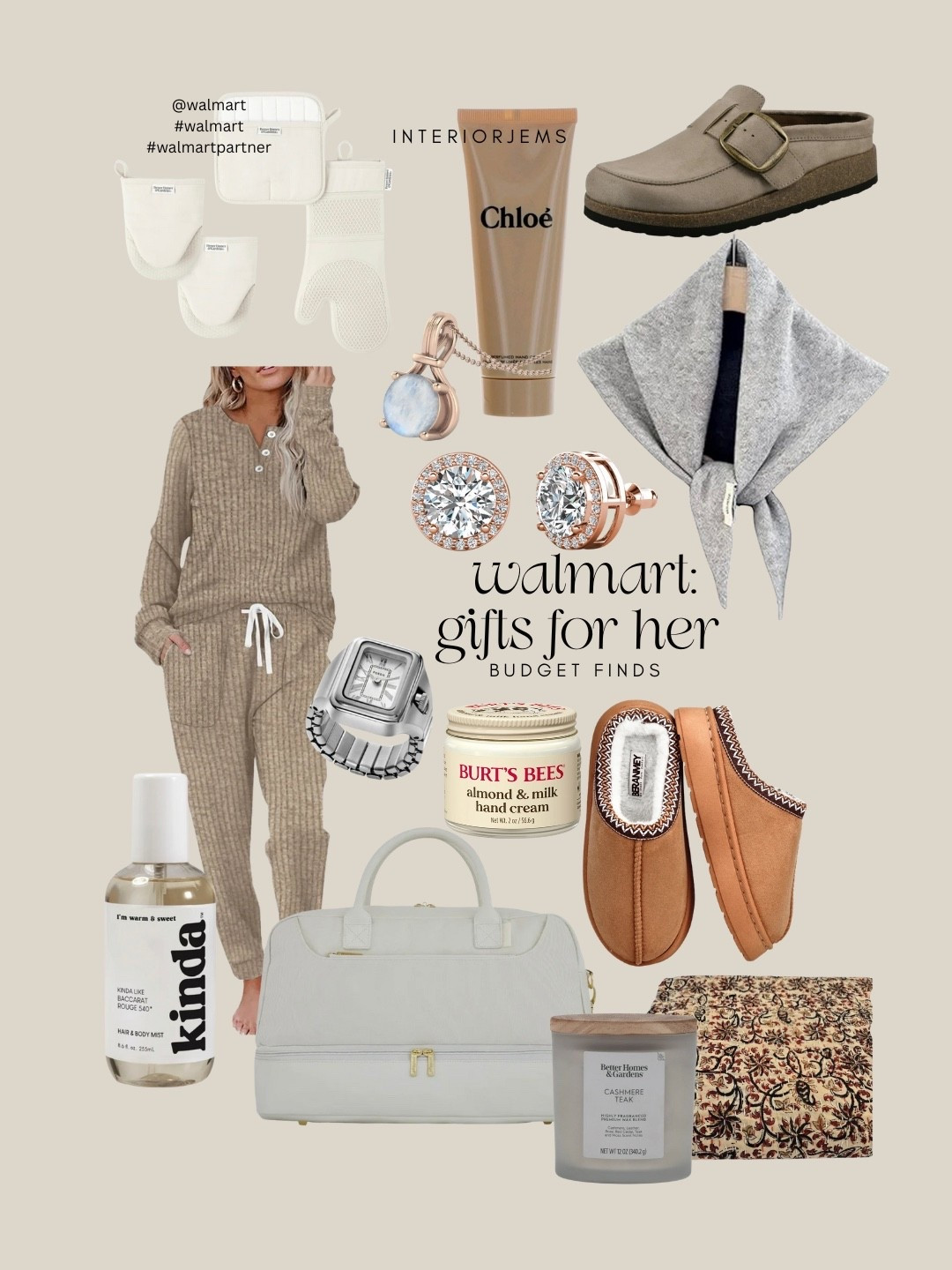 #WalmartPartner Gift ideas for her that feel thoughtful but stay budget friendly.
Scarves she’ll wear on repeat, pretty everyday jewelry, cozy slippers and shoes, soft pajama sets, and kitchen finds that are actually useful and still cute. These are the kinds of gifts that don’t feel last minute and don’t blow the budget either. Perfect if you’re finishing up shopping or need a few easy wins that still feel personal.

@walmart #walmart

#LTKmomlife #LTKSaleAlert #LTKHome