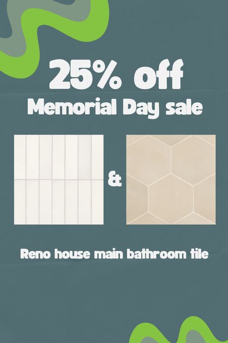The tile we used in the bathroom at the reno house is 25% off for Memorial Day only. Which is a crazy good deal!! #tile #home #bedrosians 

#LTKsalealert #LTKSeasonal #LTKhome