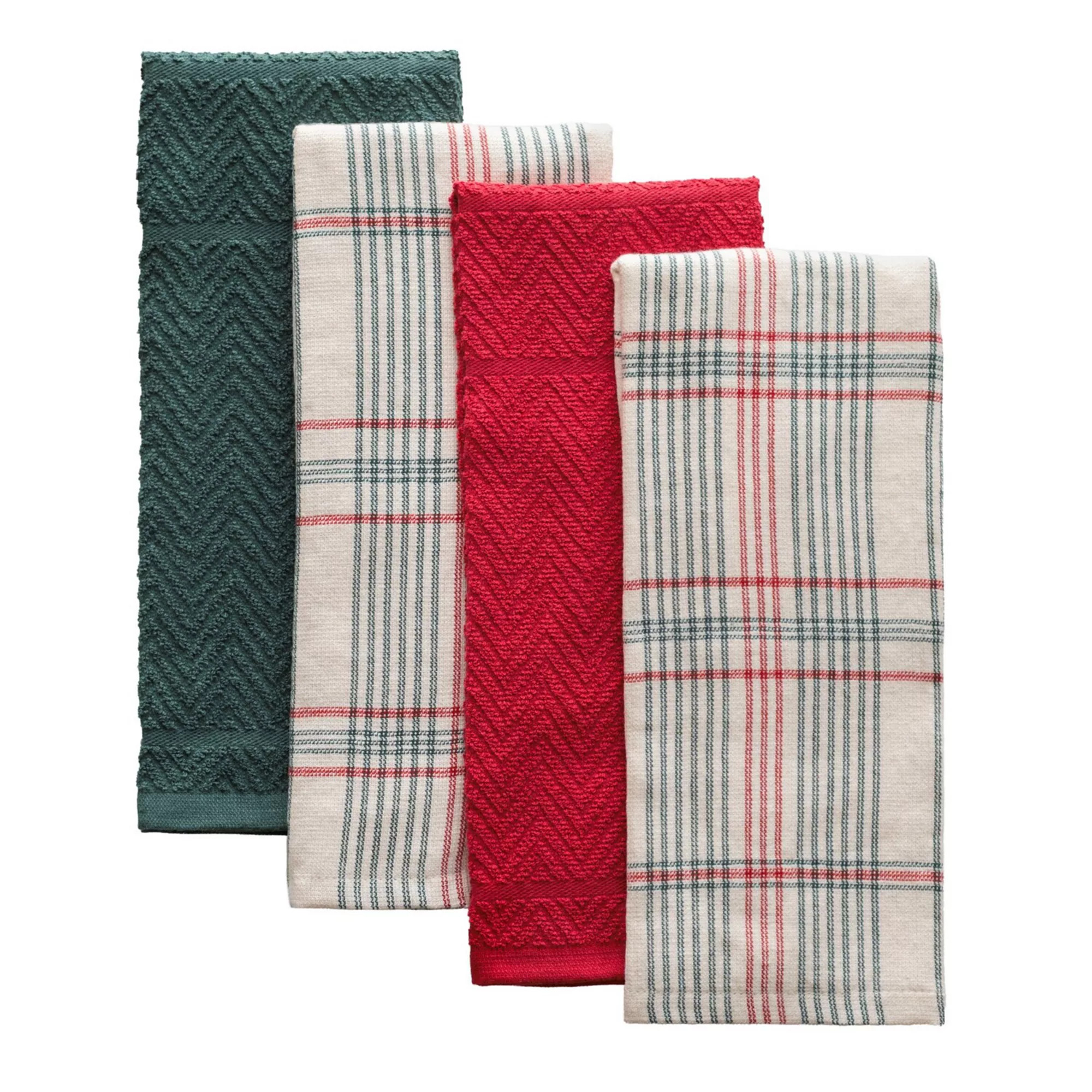 St. Nicholas Square® 4-Pack Yarn Dye Plaid Kitchen Towels, Multi | Kohl's
