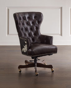 Hair on Hide Executive Swivel Office Chair | Horchow