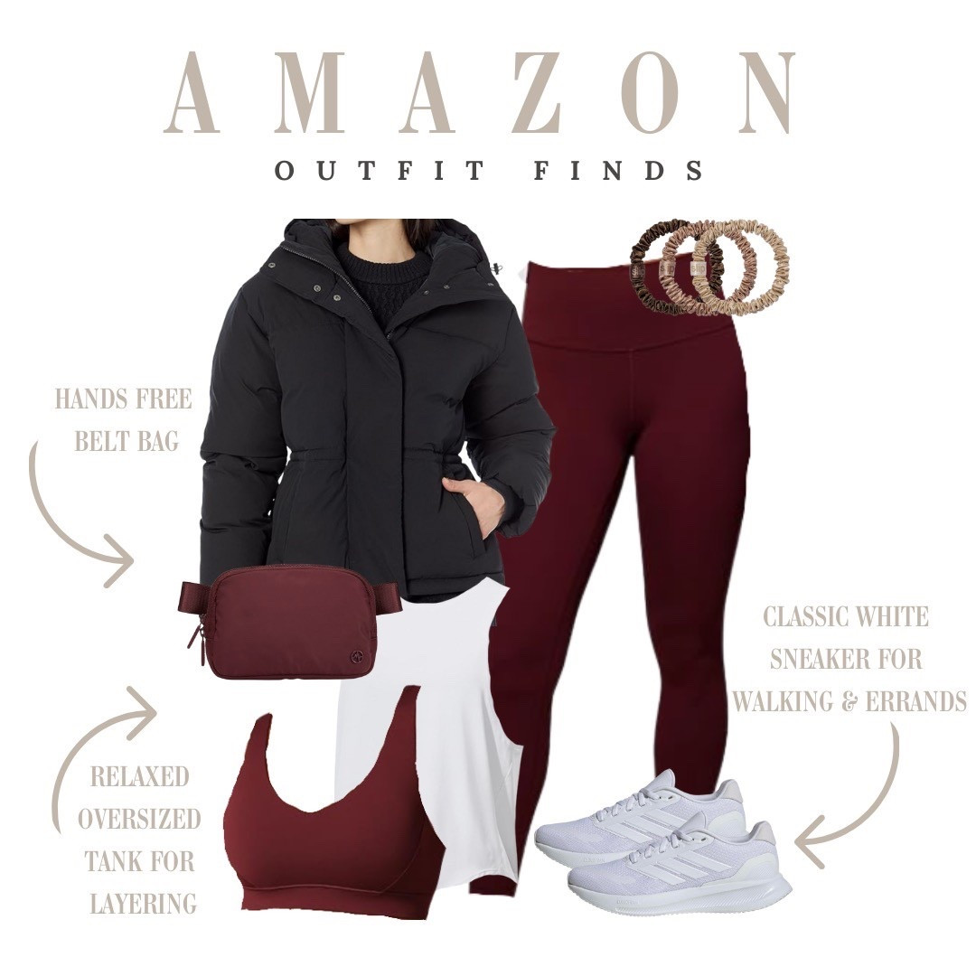 Easy Amazon activewear for walking, errands, and everyday wear. A cozy puffer, high-rise leggings, hands-free belt bag, and classic white sneakers for a comfy, on-the-go outfit. 


#LTKTravel #LTKOver40 #LTKmomlife