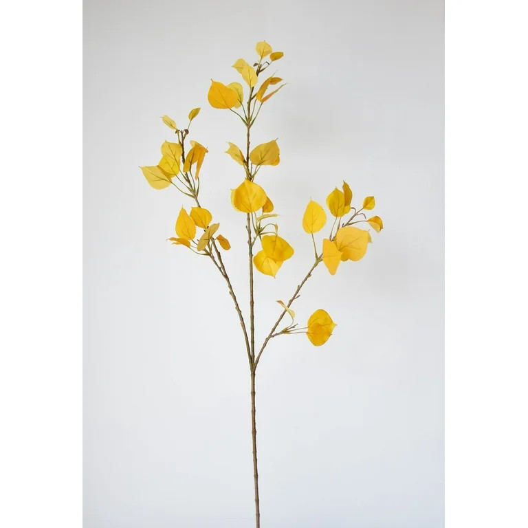 40" Faux Yellow Aspen Branch Spray | Walmart (US)