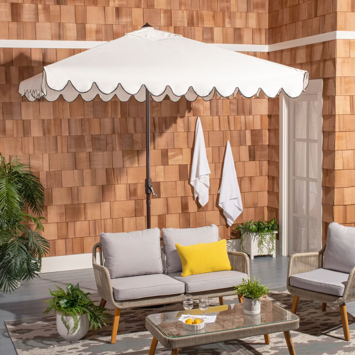 Venice 7.5 Ft Square Crank Umbrella - PAT8410 - Safavieh | Target