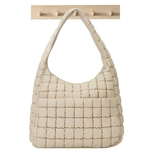 JQWYGB Quilted Tote Bag Large Hobo Bags for Women Puffer Shoulder Bag Quilted Carryall Bag Soft Puffy Padding Handbags | Amazon (US)