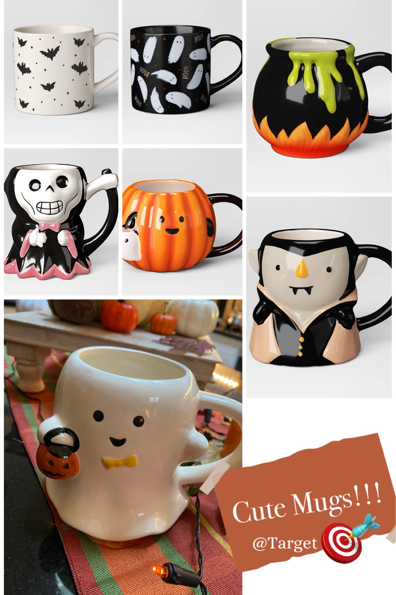 The cutest coffee or cocoa mugs at Target right now for $5! 

Target
Fall
Halloween
Mugs
Home
Kitchen 
Gifts

#LTKSeasonal #LTKHalloween #LTKFallSale