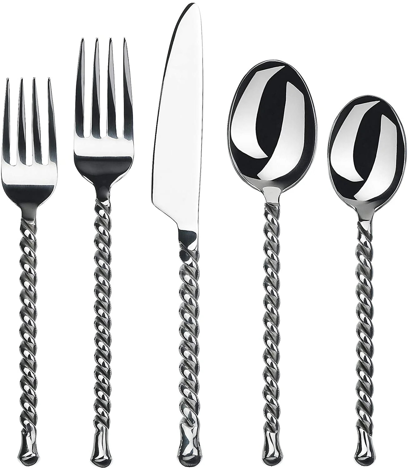 Gourmet Settings Silver Tear 18/10 Stainless 20pc. Flatware Set | Walmart (US)