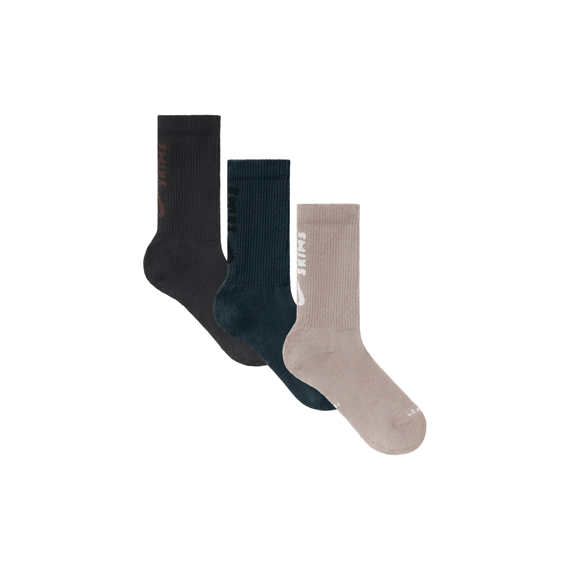 NikeSKIMS ACCESSORIES DRI-FIT CREW SOCK 3-PACK | DARK TEAL MULTI | SKIMS | SKIMS (US)