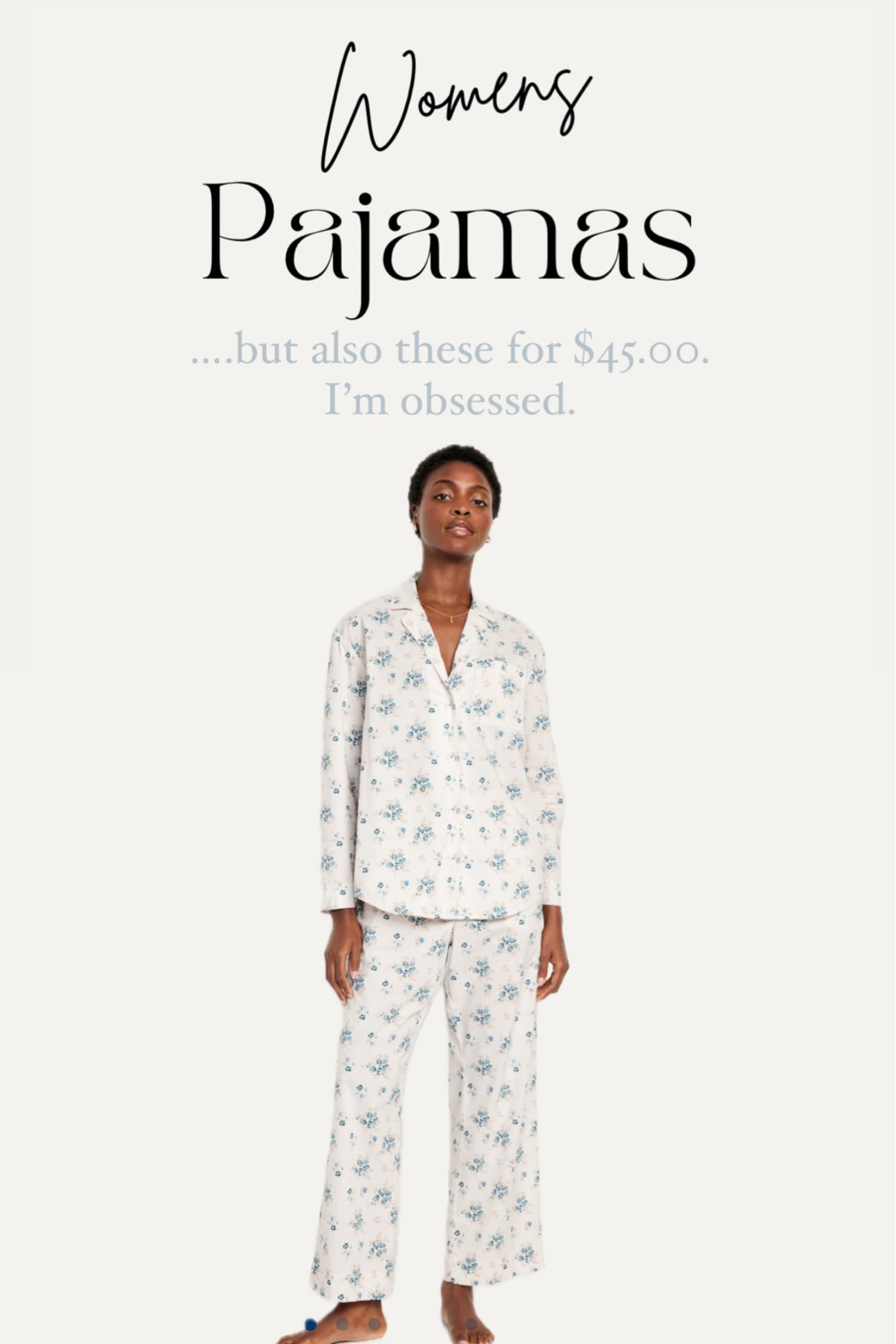 These pajamas for $45.00. So good. 🫶🏼