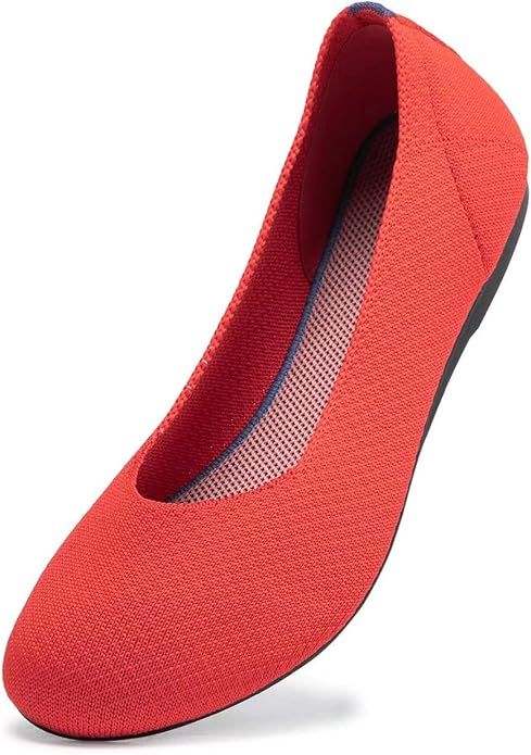 Frank Mully Women’s Ballet Flat Shoes Knit Dress Shoes Round Toe Slip On Ballerina Walking Flat... | Amazon (US)