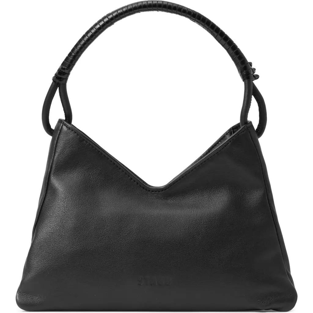 STAUD Valerie Leather Shoulder Bag in Black at Nordstrom | Nordstrom