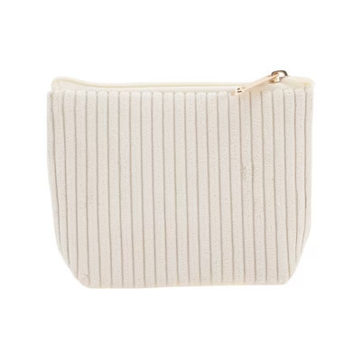 Unique Bargains Travel-friendly Triangle Stripes Makeup Bag Khaki 1 Pc | Target