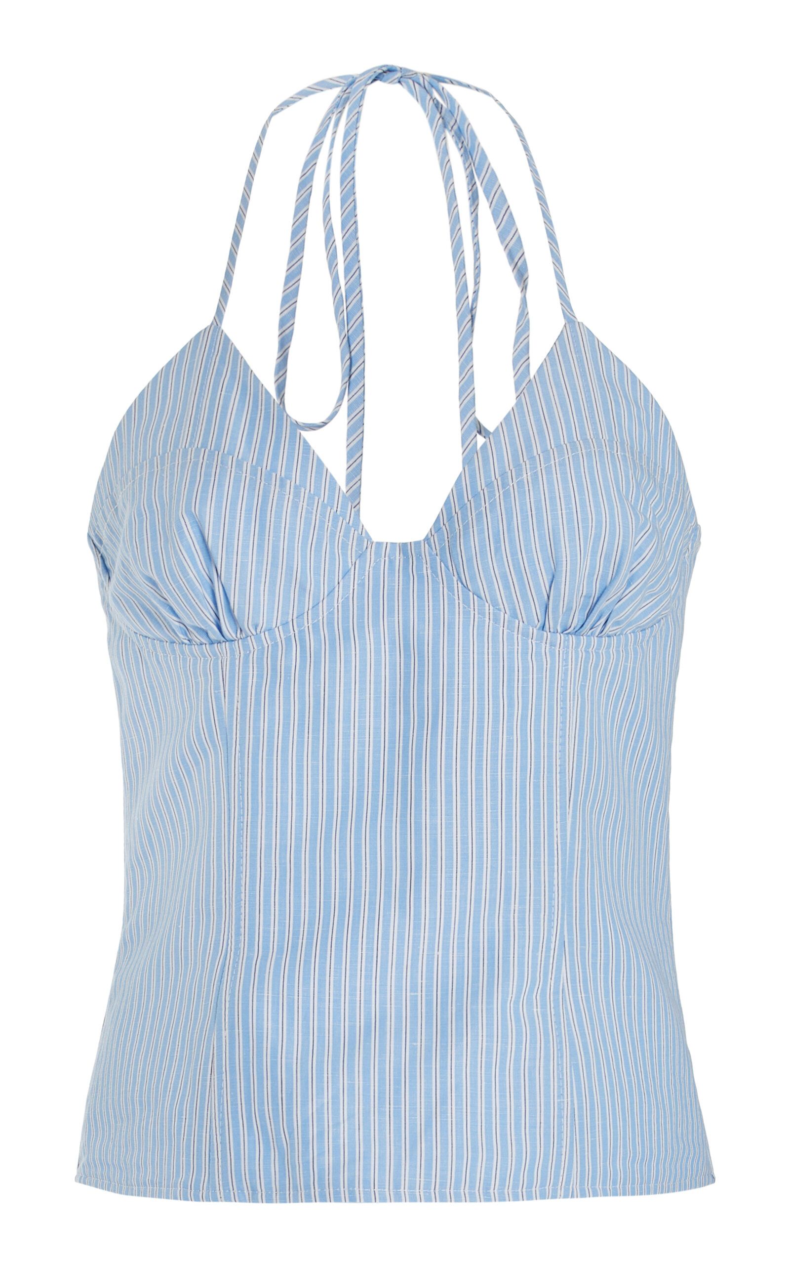 Cotton-Linen Bustier Top | Moda Operandi (Global)