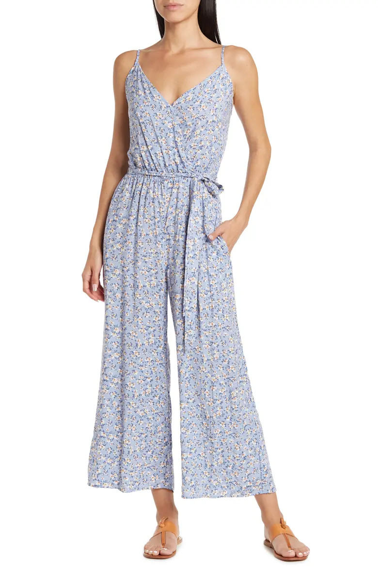 Socialite Floral Surplice Sleeveless Jumpsuit | Nordstromrack | Nordstrom Rack