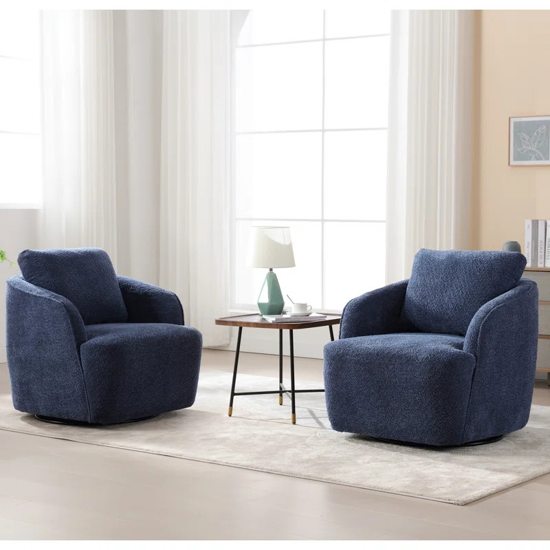 Upholstered Swivel Barrel Chair | Wayfair North America