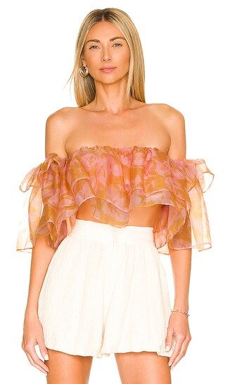 Rossella Ruffle Top in Flirty Floral | Revolve Clothing (Global)