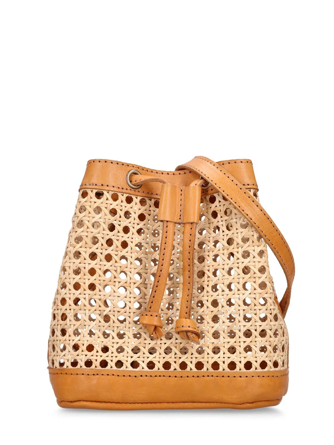 Mini Benna Rattan Bucket Bag | Luisaviaroma