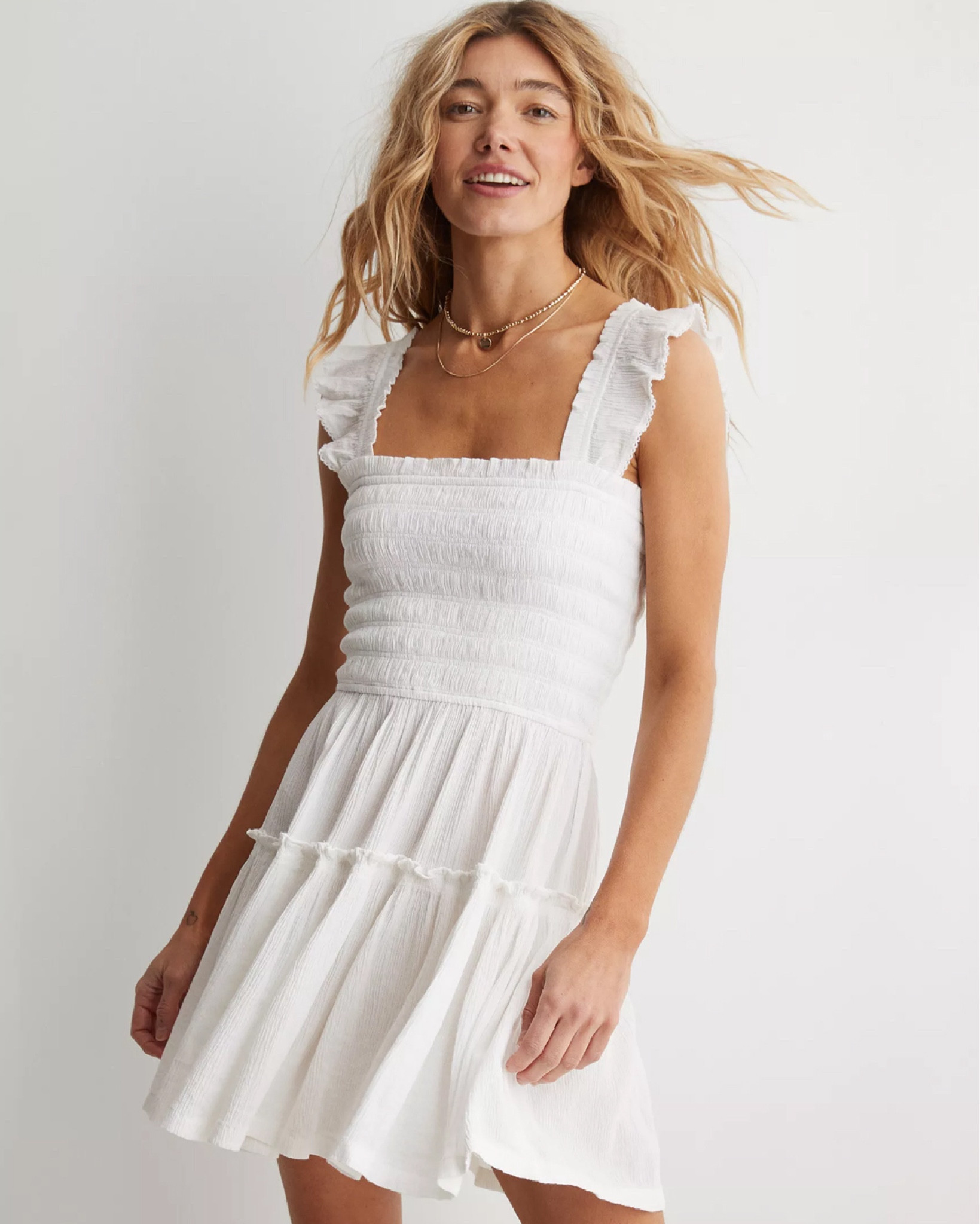 Aerie Flirty Shoulder Summer Mini Dress #nashvilleoutfits #countryconcert #summerdress #dailyfinds #summersales

#LTKOver40 #LTKFindsUnder50 #LTKSaleAlert