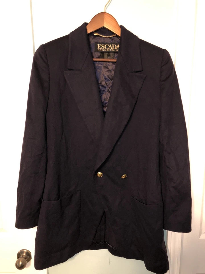Vtg Escada Wool Cashmere Blend Blazer Jacket Womens Size 38  | eBay | eBay US